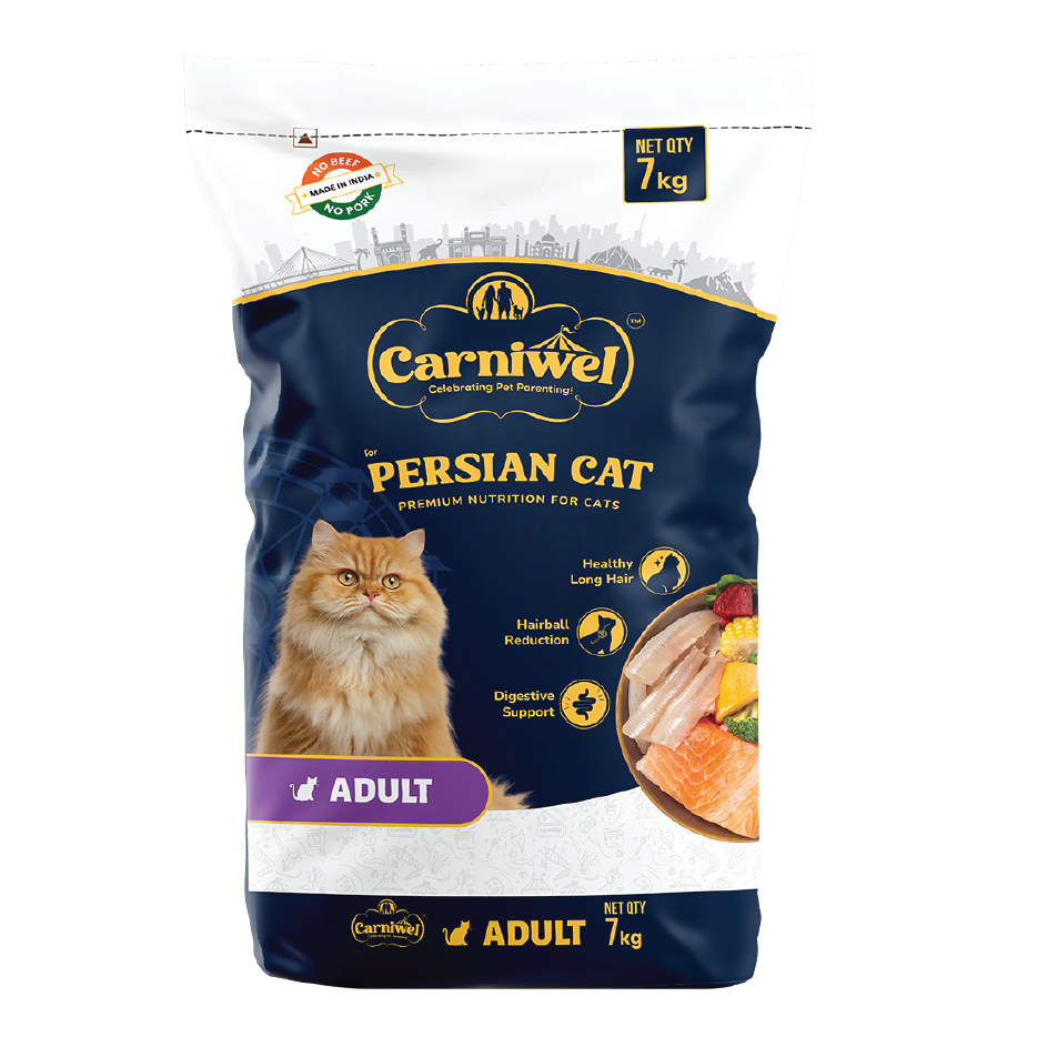 Carniwel Dry Persian Cat Food with Fresh Sardines & Krill, Adult