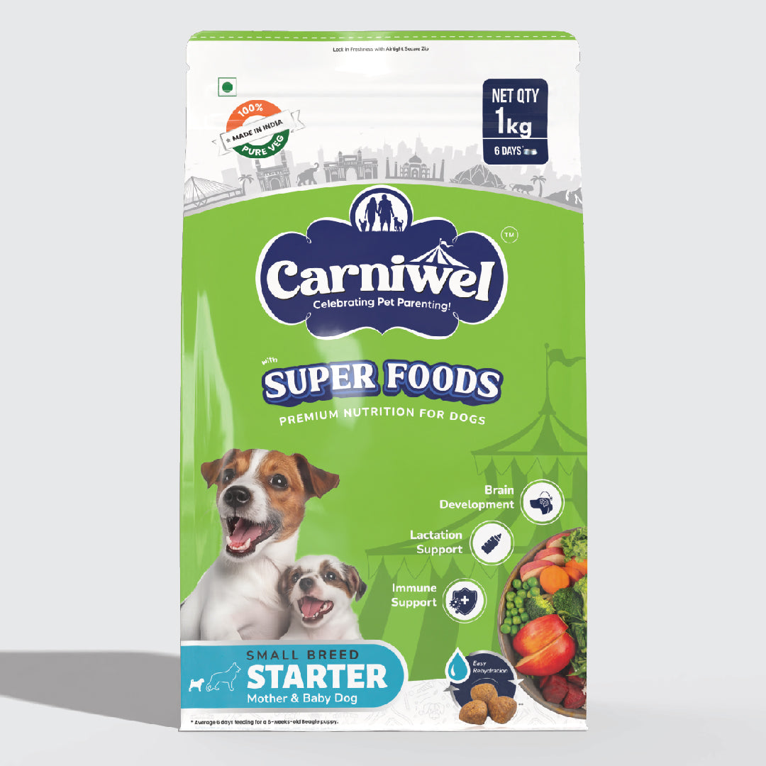 Carniwel Dry Dog Food with superfoods for Puppy and Mother dog. For small-breed dogs & pedigree dog. Healthy dog food.