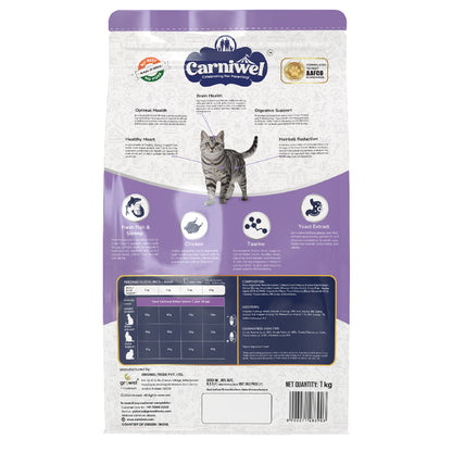 Carniwel Dry Cat Food with Fresh Fish & Shrimp for Adult cats formulated as per AAFCO standards. Best Pet Food