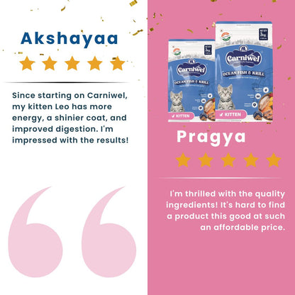 Carniwel Ocean Fish & Krill Kitten Food Reviews – Best Cat food enriched with Ocean Fish and Antarctic Krill. A top choice for the best pet food.