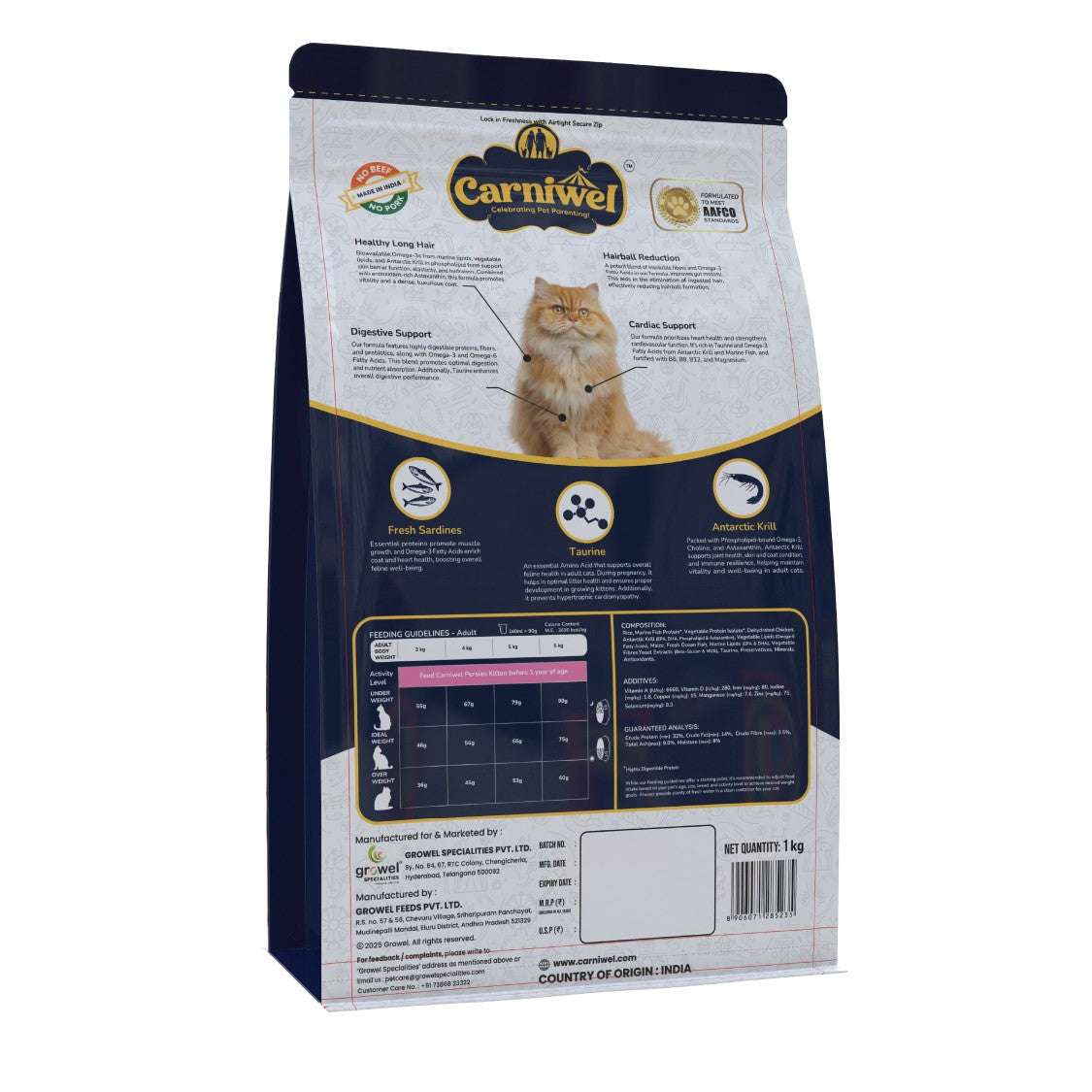 Carniwel Dry Persian Cat Food, Adult