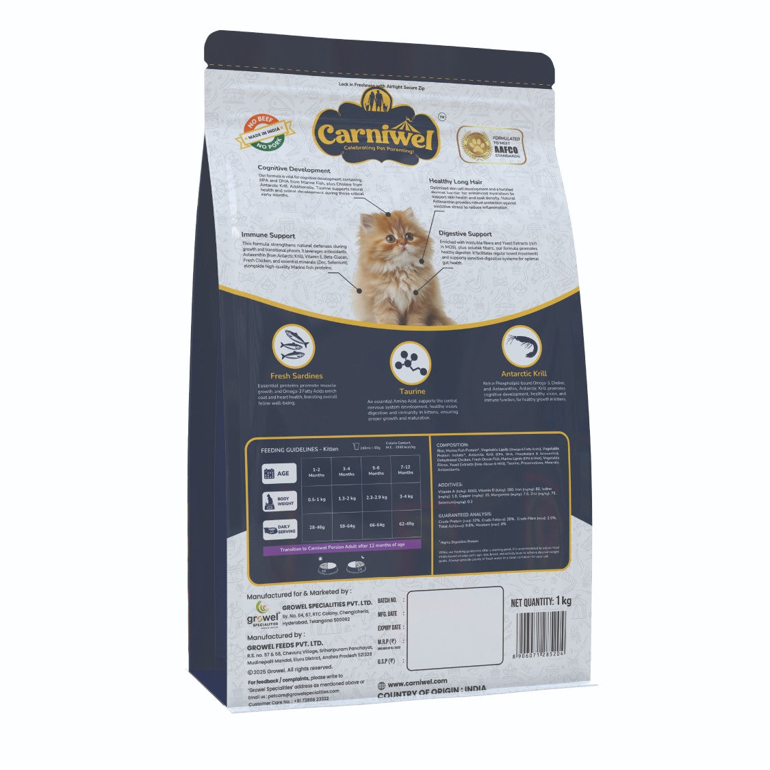 Carniwel Dry Persian Cat Food, Kitten