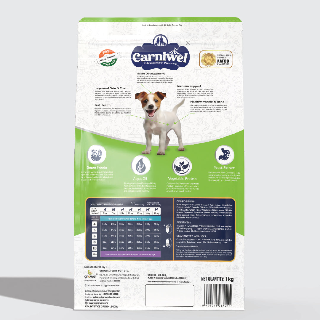 Carniwel Dry Dog Food with superfoods for Adult Dogs formulated as per AAFCO standards. Premium & healthy dog food.
