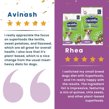 Carniwel Veg Dog Food Reviews – Best dog food enriched with superfoods and algal oil. A top choice for the best pet food.