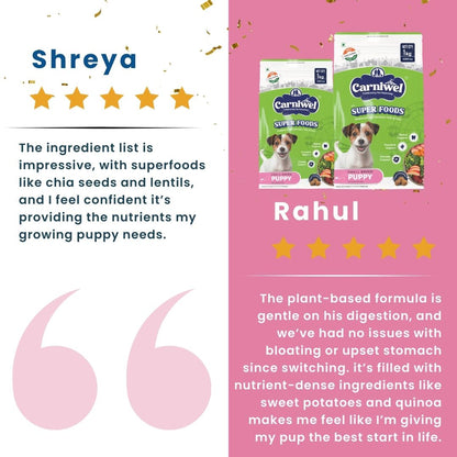 Carniwel Veg Dog Food Reviews – Best dog food enriched with superfoods and algal oil. A top choice for the best pet food.