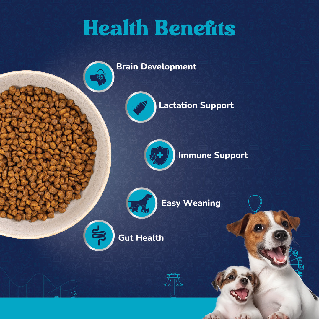 Carniwel Dry Dog Food - Brain Development, Lactation Support, Immune Support, Easy Weaning, and Gut health. 