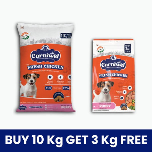 Carniwel Dry Dog Food with Fresh Chicken for Small Breed, Puppy