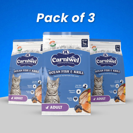Ocean Fish & Krill, Dry Cat Food, Adult (Pack of 3)