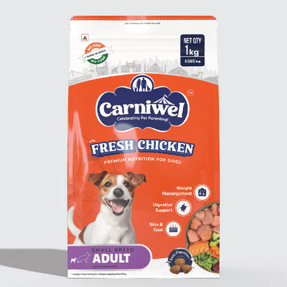 Carniwel with Fresh Chicken, Dry Dog Food for Small Dog, Adult