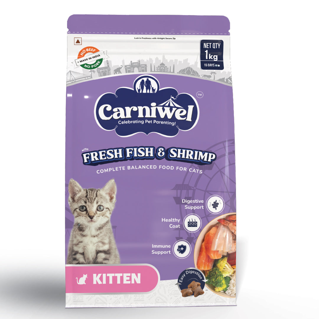 Carniwel with Fresh Fish & Shrimp, Dry Cat Food, Kitten