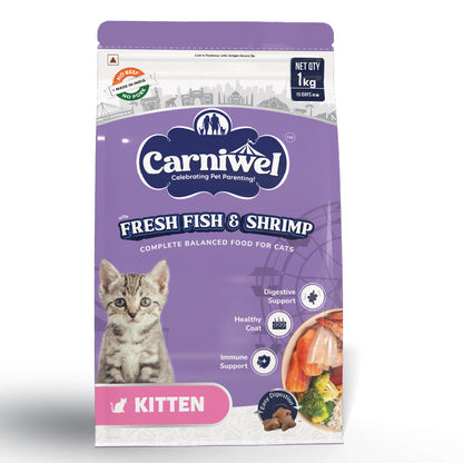 Carniwel with Fresh Fish & Shrimp, Dry Cat Food, Kitten
