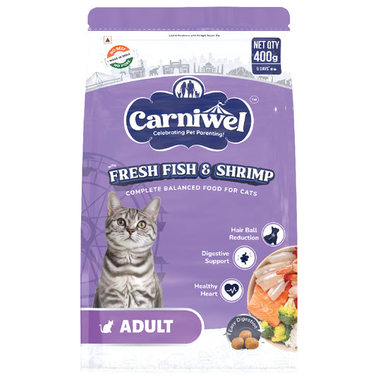 Carniwel with Fresh Fish & Shrimp, Dry Cat Food, Adult