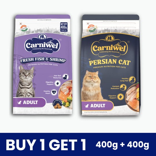 Carniwel Fresh Fish & Shrimp and Persian Cat Food, Adult (Pack of 2)