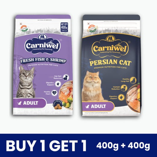 Carniwel Fresh Fish & Shrimp and Persian Cat Food, Adult (Pack of 2)